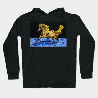 Golden horse found in my dreams Hoodie